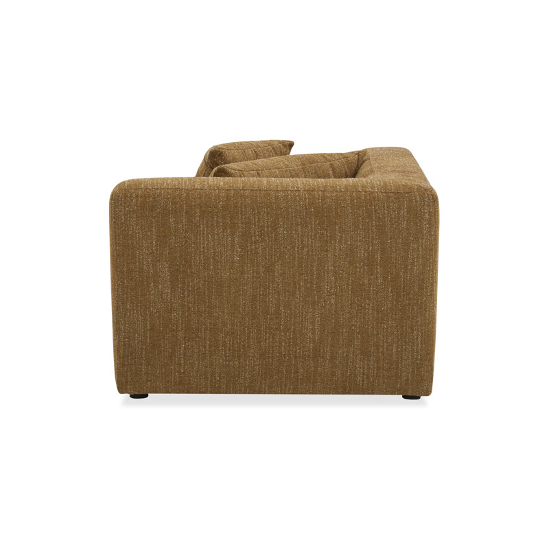 Donia Upholstered Accent Chair, Amber Glow Mustard Tweed