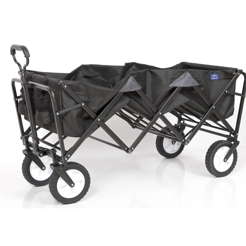 Black Extra Long Collapsible Utility Storage Wagon