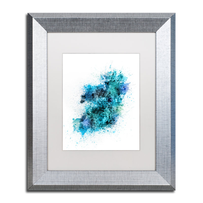 "ireland" par michael tompsett, impression encadrée sur toile, H 14 po x l 11 po x P 0,5 po, Blanc mat