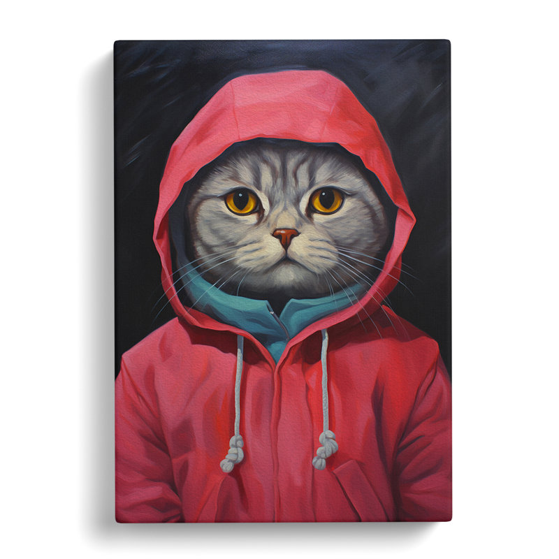 Cat Neo-Plasticism No.3 - No Frame Print, 60cm H x 40cm W x 3cm D