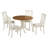 Solid Wood 5-Piece Round Dining Table Set-1500910293-1500910298