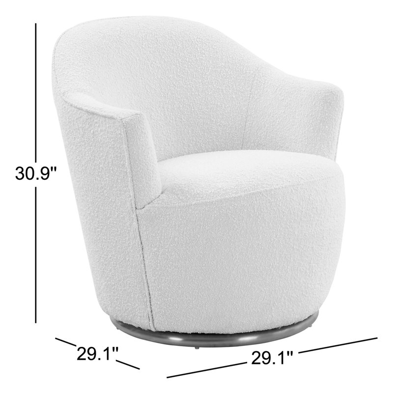 29.1" Wide Swivel Barrel Chair
