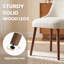 Chaise de salle à manger à haut dossier avec dossier ergonomique courbé, siège rembourré et pieds en bois massif-875418361