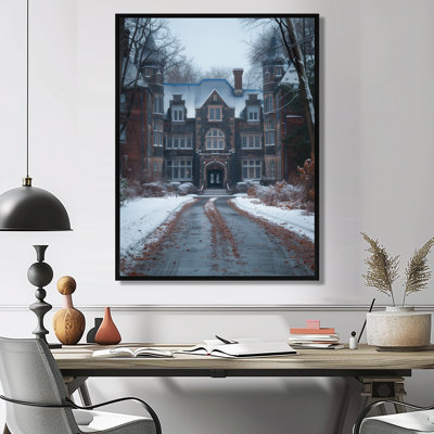 Bibliothèque murale de l'Université en hiver - Bâtiments collégiaux et universitaires