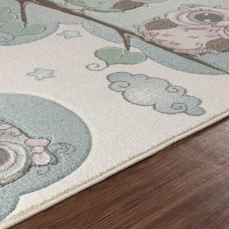 Beige Modern Rug, Animal Pictorial Easy to Clean Rug For Living Room, Dining Room, Bedroom, Rectangle 120 x 170 cm