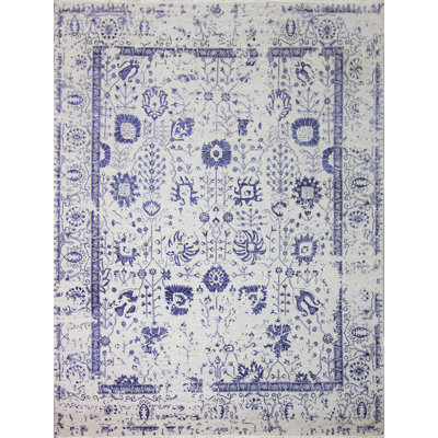 Wool and Viscose Oriental Indoor Rug