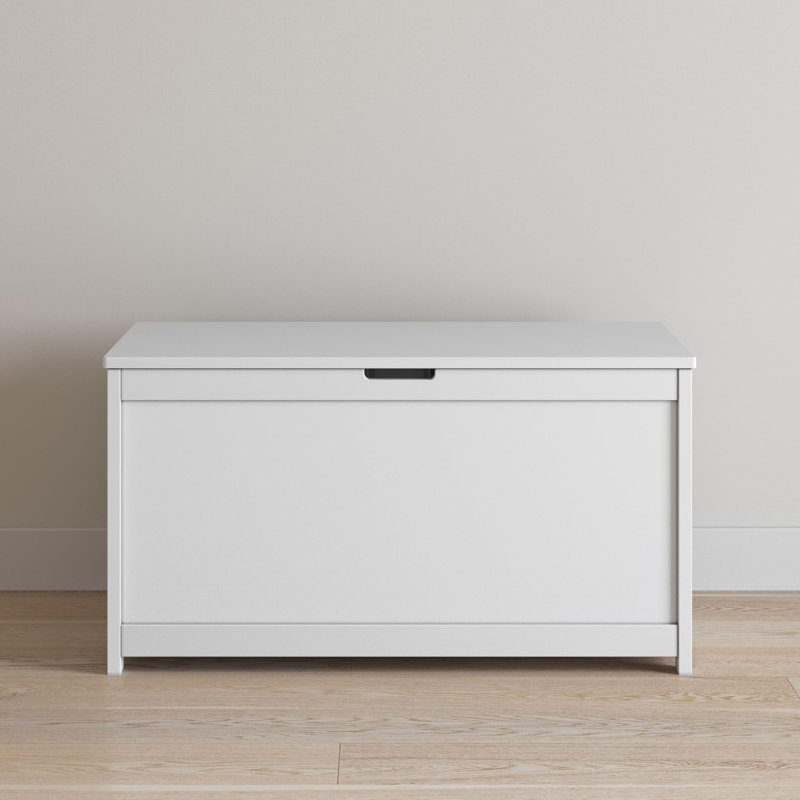 Coffre de rangement en bois 33 po, Blanc