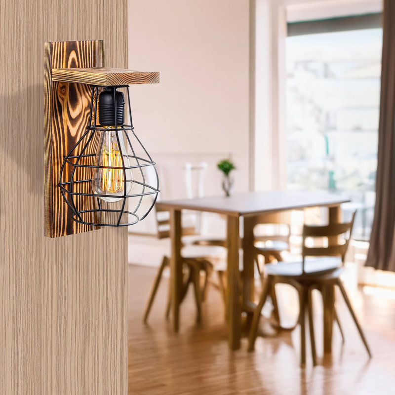 Applique murale en bois 1 lumière