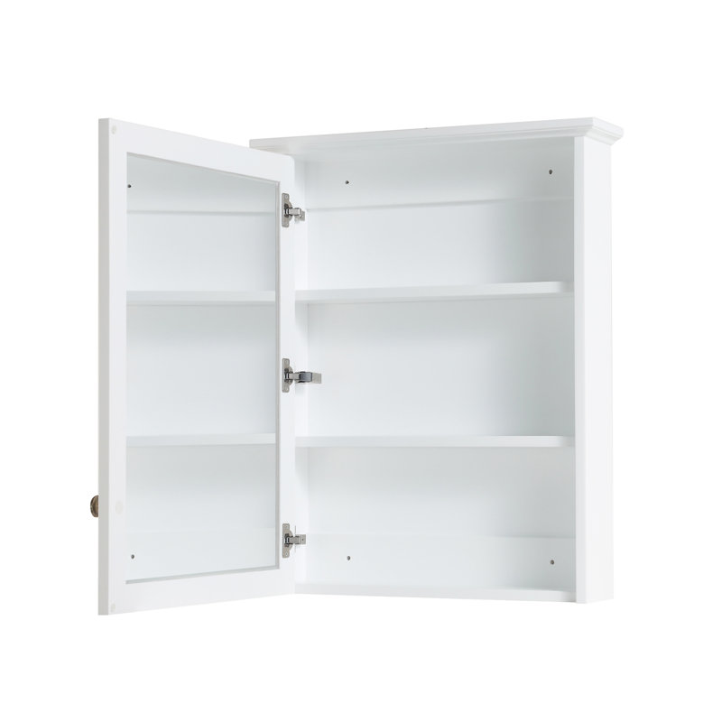 Armoire de rangement murale avec tablettes l 24 po x H 30 po, Blanc