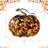 9.5"D Amber Dots Glass Pumpkin