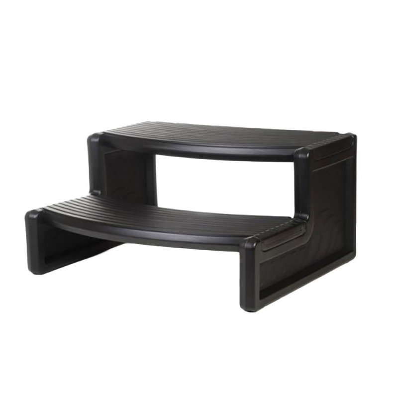 Black Resin 2-Step Spa and Hot Tub Stairs
