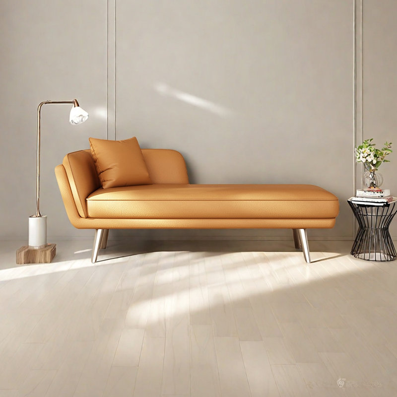 Chaise longue éponge moderne et minimaliste, Orienté à gauche (vu de face), Orange