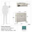 Commode 2 tiroirs avec bureau coulissant