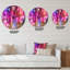 Horloge murale moderne fleur mauve et violet-59913595