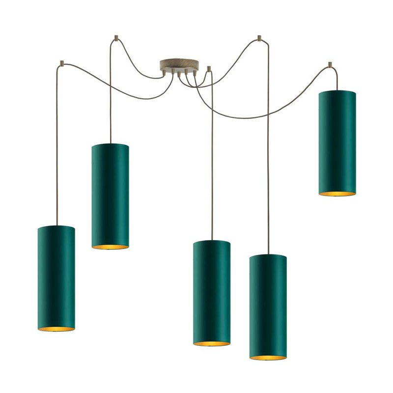 Siegbald 5 - Light Cluster Pendant, Green, Copper