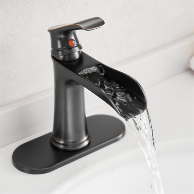 Single-handle Bathroom Faucet with Drain Assembly