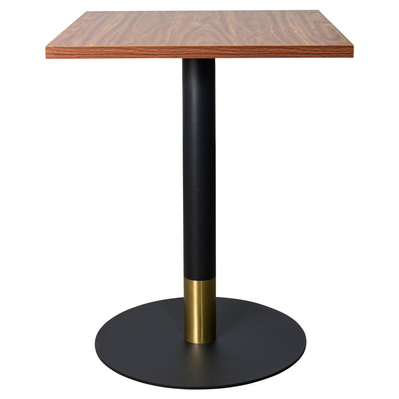 Table de salle à manger 24 po à plateau carré en panneau de fibres à densité moyenne 24 pi., Brun cognac