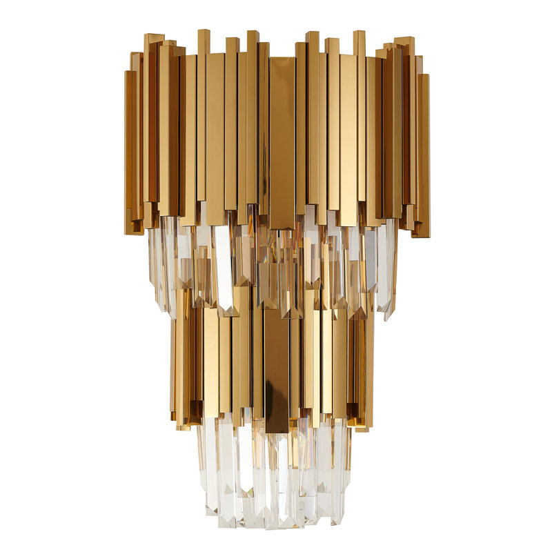 Medau Modern 1 Light Crystal Wall Sconce