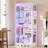 31.5"W Display Cabinet, 5-Tier Display Cabinet With Lock, Bookcase With 7 Color Dazzles Led Lights-419259057