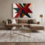 «Geometric Abstraction 57», art mural sur toile brune-679344041