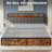 Brown And Gray California King Size Bed, 4 Drawers, Charging Headboard, Stable And Quiet, Spring-free, Easy To Install.