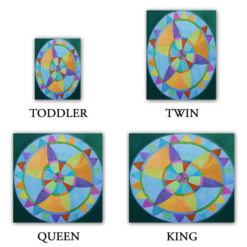 Ensemble de housse de couette mandala i a, 1 housse simple + 1 taie standard