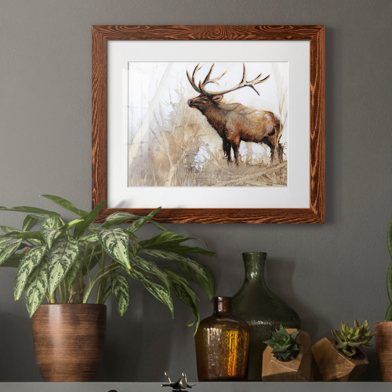 Orignal majestueux - reproduction d'art sur papier, H 24 po x l 18 po x P 1,5 po, Papier encadré érable