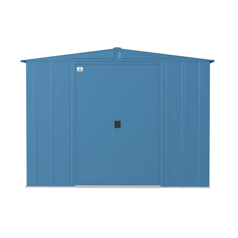  Arrow Classic Steel Storage Shed, Gray, 8 ft. W x 7 ft. D