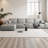 Compression Cloud Sectional Couch With L-Shape Chaise,Modern Modular Sofa With Deep Seat, Upholstered Couches For Living Room Bedroom,No Assembly Required-162846773-162846730-162846728