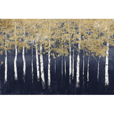 Shimmering Forest Indigo by James Wiens - Wrapped Canvas Painting