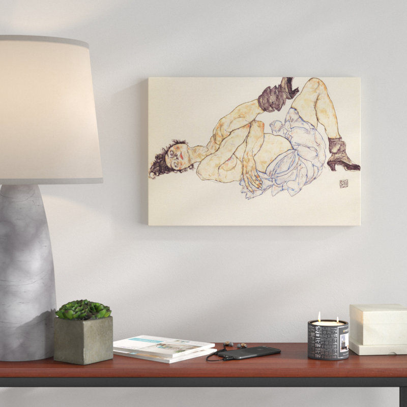 Egon Schiele - Wrapped Canvas Painting, 50cm H x 76cm W