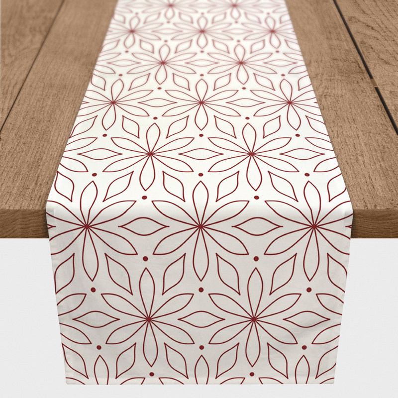 Chemin de table Troutville, 72 po x 16 po, Rouge