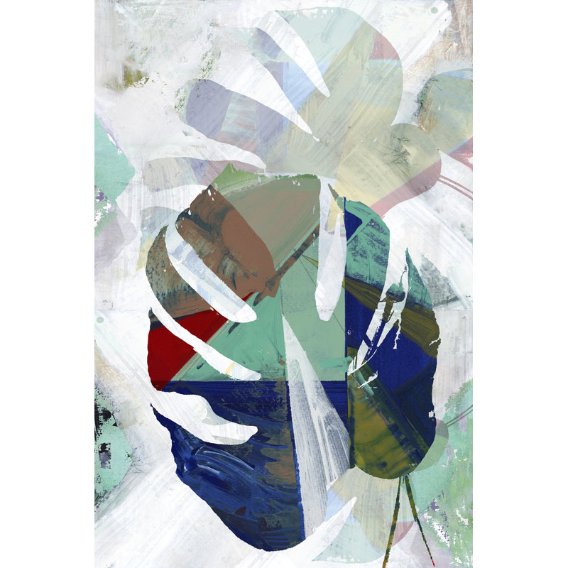 Monstera IV by Cartissi - Painting Print, 46 cm H x 30 cm W, Black Floater Framed