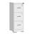 3 Drawer Metal Vertical File Cabinet With Lock And Card Slot Office Home Vertical File Cabinet For A4 Legal/Letter Size Narrow File Cabinet Locked,Assembly Required (White), Cabinet-620855074