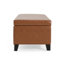 OTTOMAN DE RANGEMENT EN PU orange brun