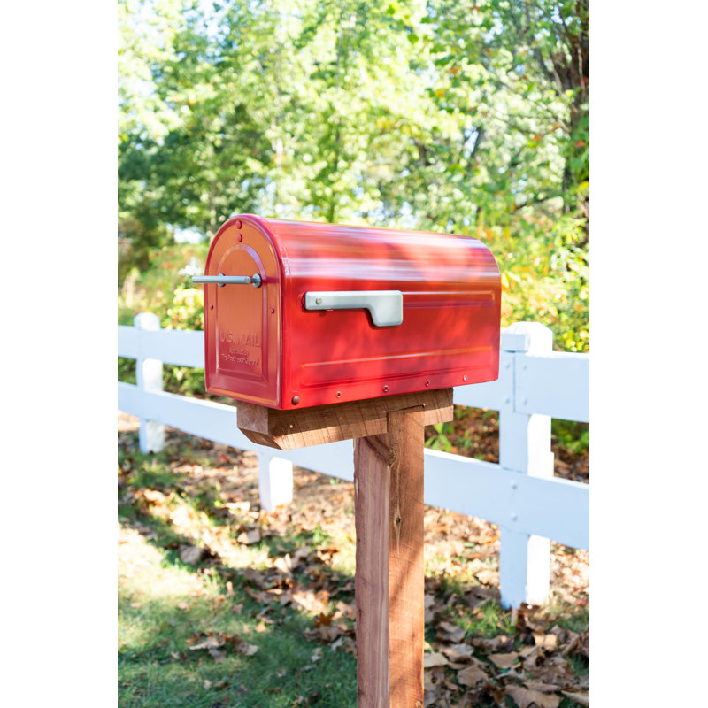 Mailboxes,Boulder Mailbox, Red
