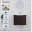 Meuble-lavabo de salle de bain avec lavabo en résine, portes à fermeture douce, conception à fixation flottante-428271802