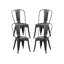 Chaises de bar de cuisine en métal noir mat sablé 2 pièces 2 po-1485549071