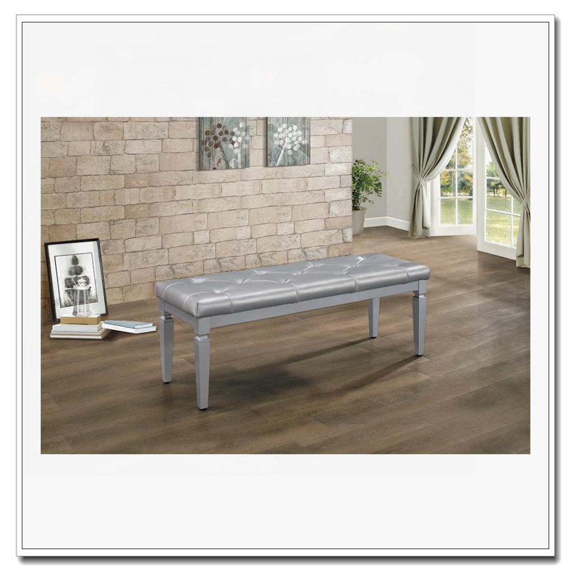 Banc de salle à manger capitonné en similicuir