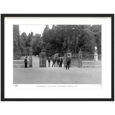 Aberdare, The Park, Entrance Gates 1937 by Francis Frith - Single Picture Frame Print