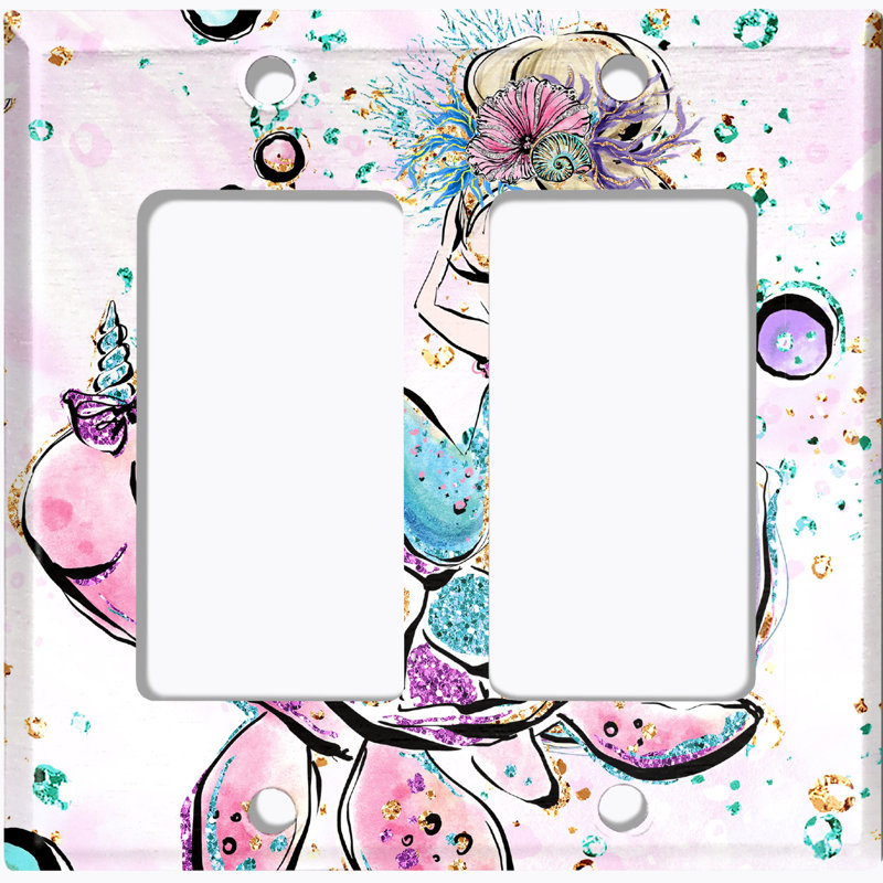 Patterned 2 - Gang Rocker Standard Wall Plate