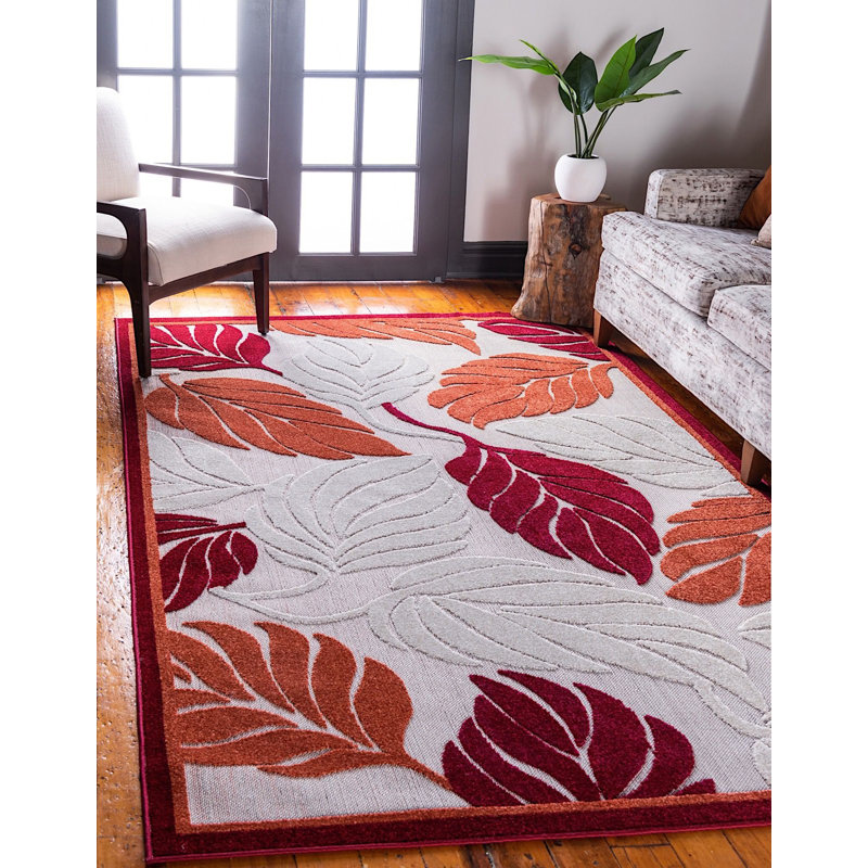 Tapis de véranda d'extérieur couleur d'automne, Rectangle 9 pi x 12 pi