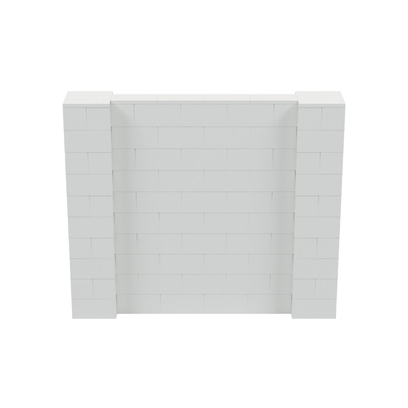 Ensemble mural de blocs géants 7 'T, H 60 po x l 72 po x P 12 po, Gris clair