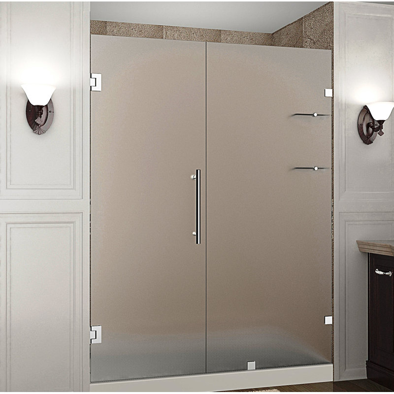 Porte de douche à charnière 32 po x 72 po Nautis GS, Chrome