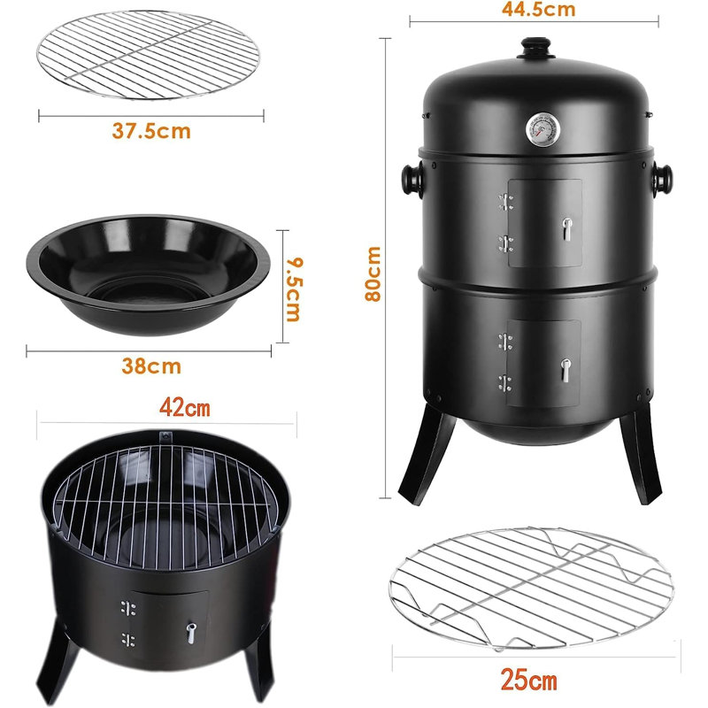 Lulu Vertical Charcoal Portable 1cm² Smoker