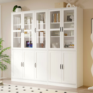 Ilyana 79" Standard Bookcase With Glass Doors