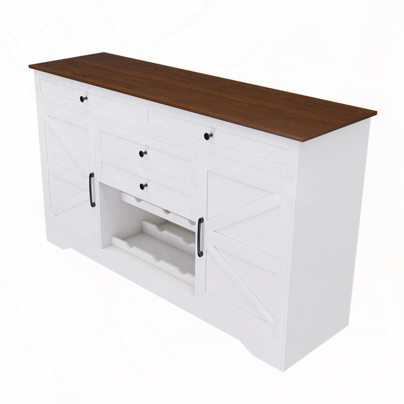 Îlot de cuisine de 54 po avec armoire de rangement et tablette réglable