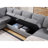 Chenille Sectional Sofa with Right-Facing Chaise