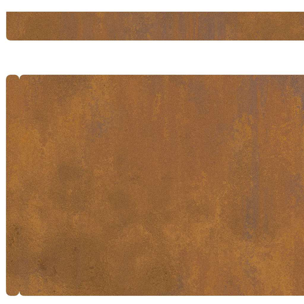15cm H x 450cm W Weathering Steel Lawn Edging