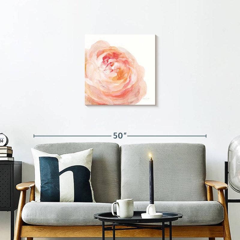Garden Rose On White, 20" H x 20" W
